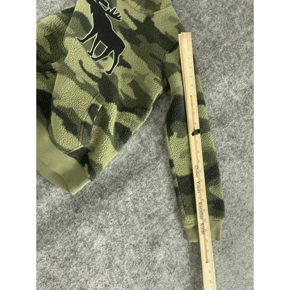 Abercrombie Hoodie Boys 13 14 Camouflage Big Logo Sweatshirt Pullover N311